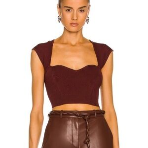 Jonathan Simkhai Abia cropped knit top XS